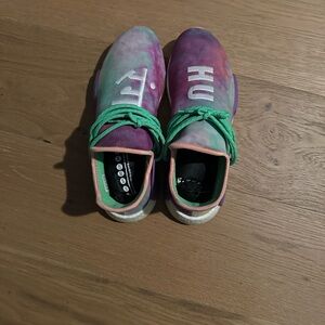 adidas Kids Sneakers in Purple and Pink with Green Laces